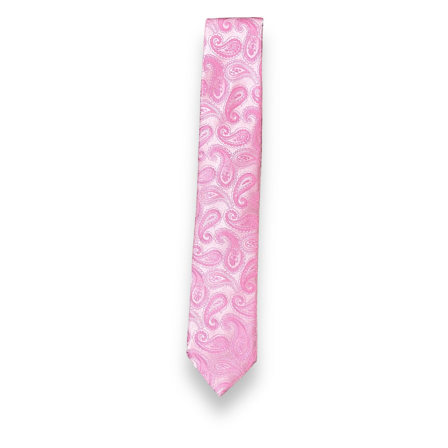 Light Hot Pink Self Paisley Tie