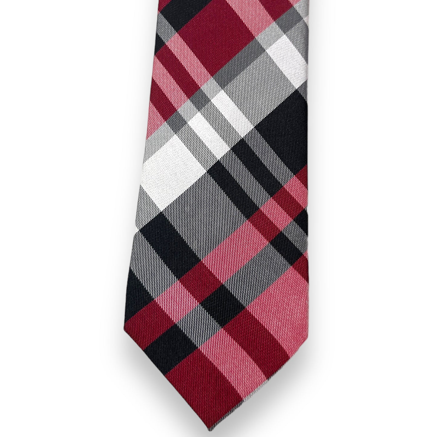 Red And Black Plaid Tie