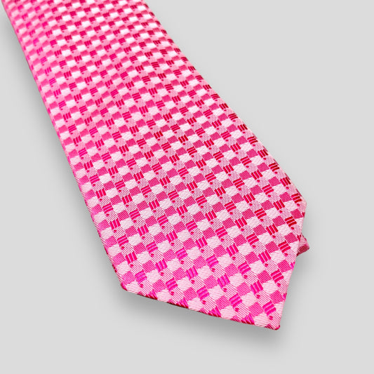 Pink Self Textured Tie