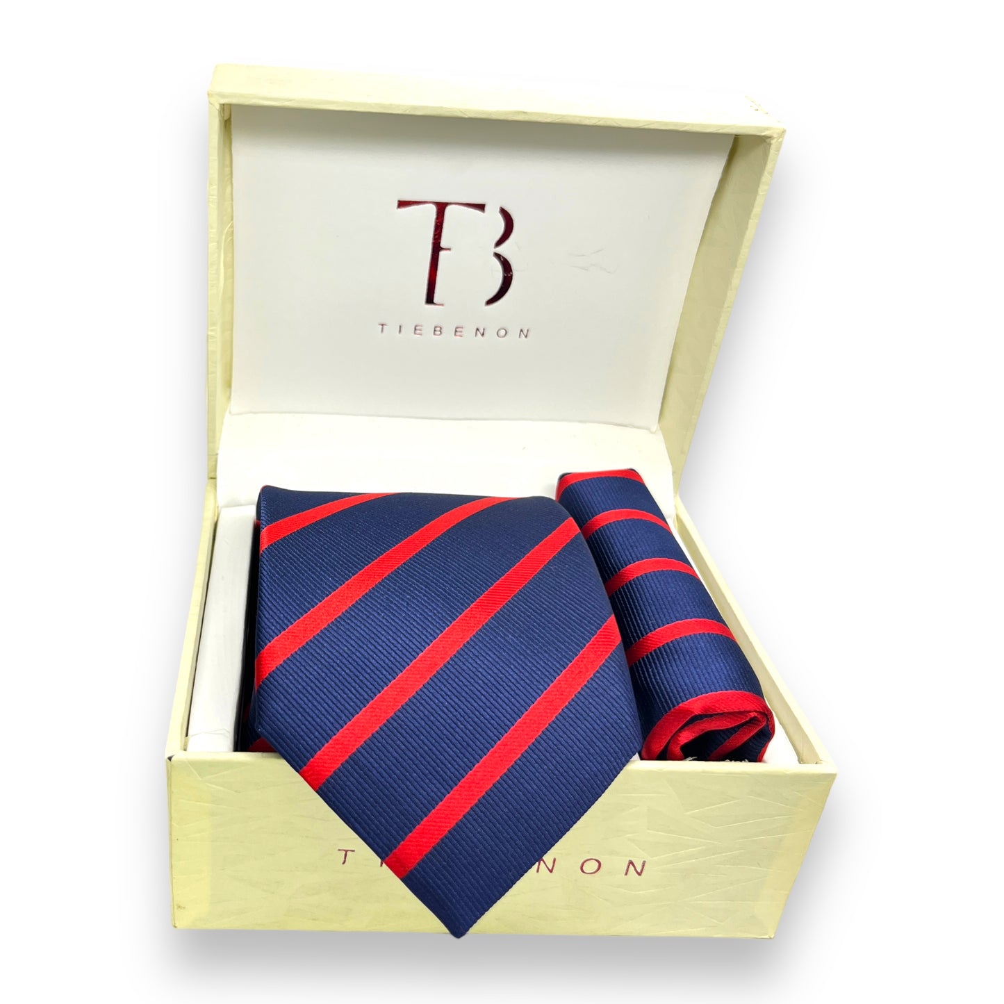 Red And Blue Stripe Tie Combo