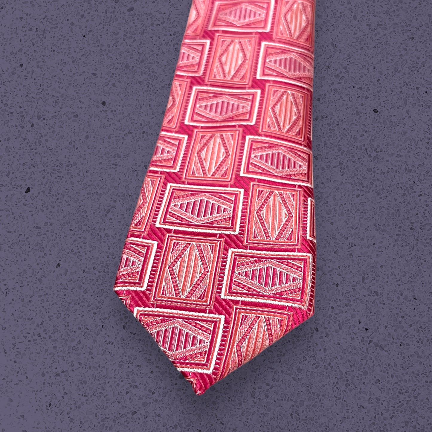 Pink Geometric Tie