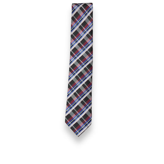 Wine Plaided Tie