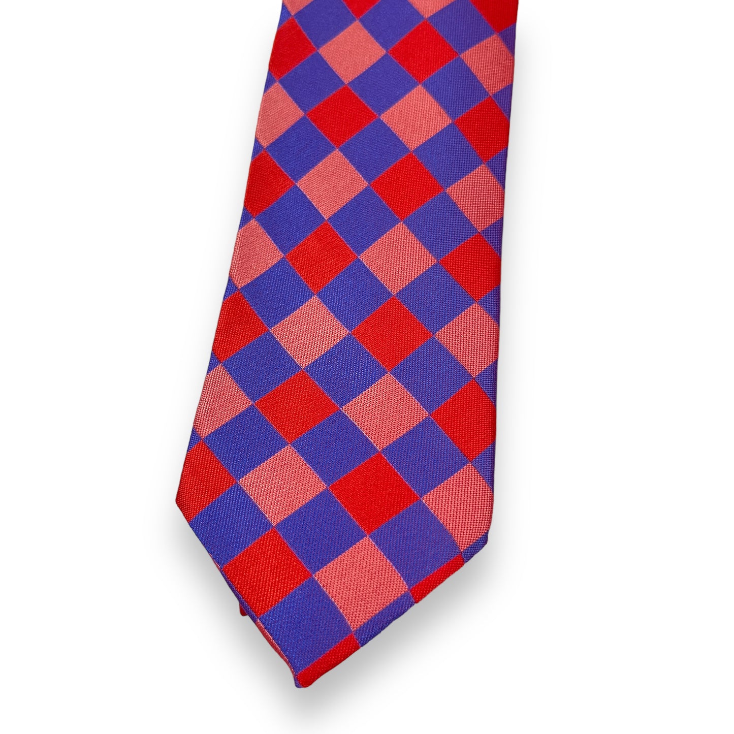 Red And Blue Checkered Tie