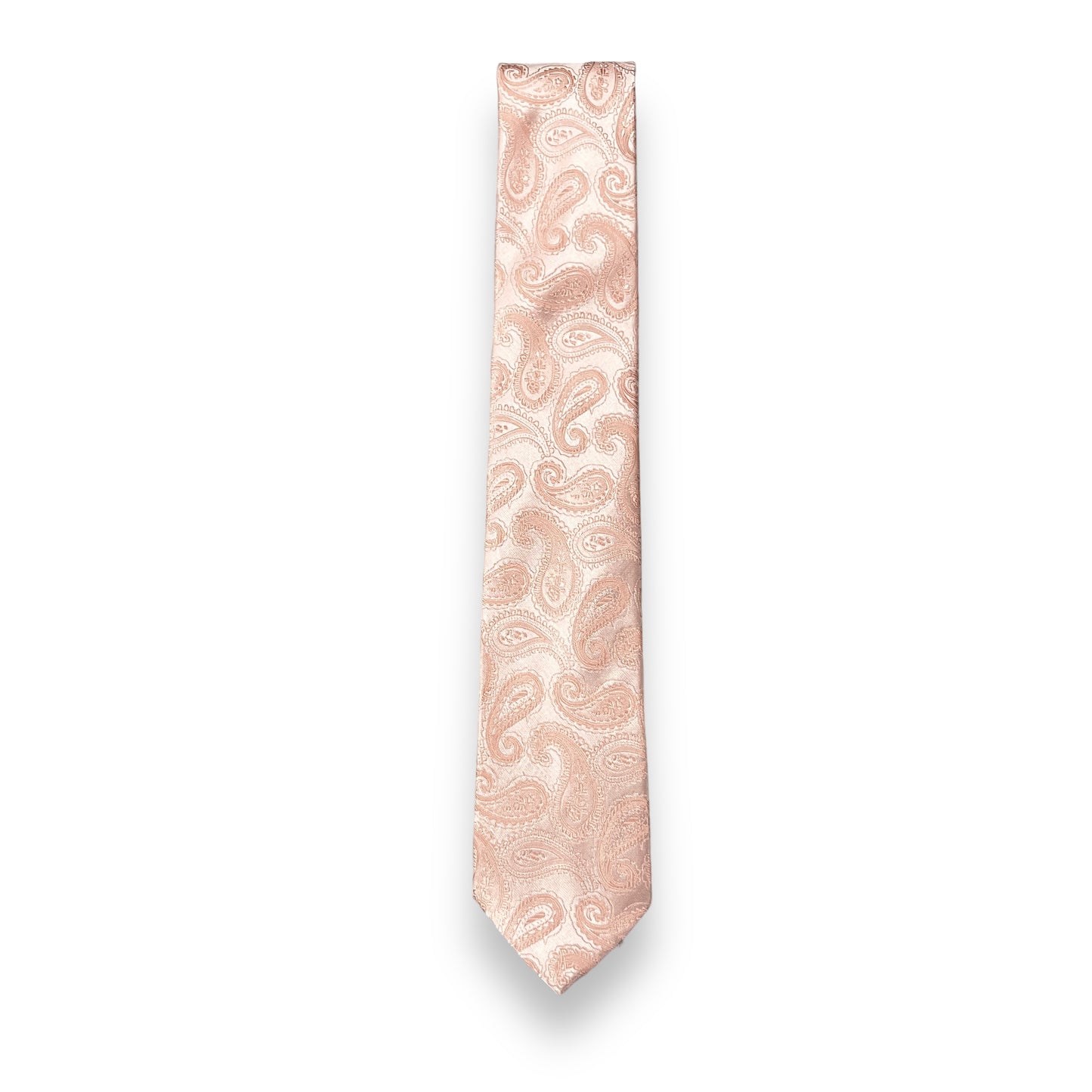 Light Peach Dra Paisley Tie