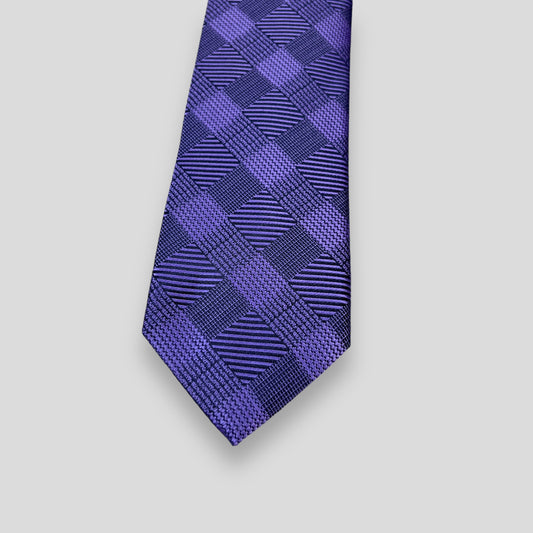 Purple Mauve Self Check Tie