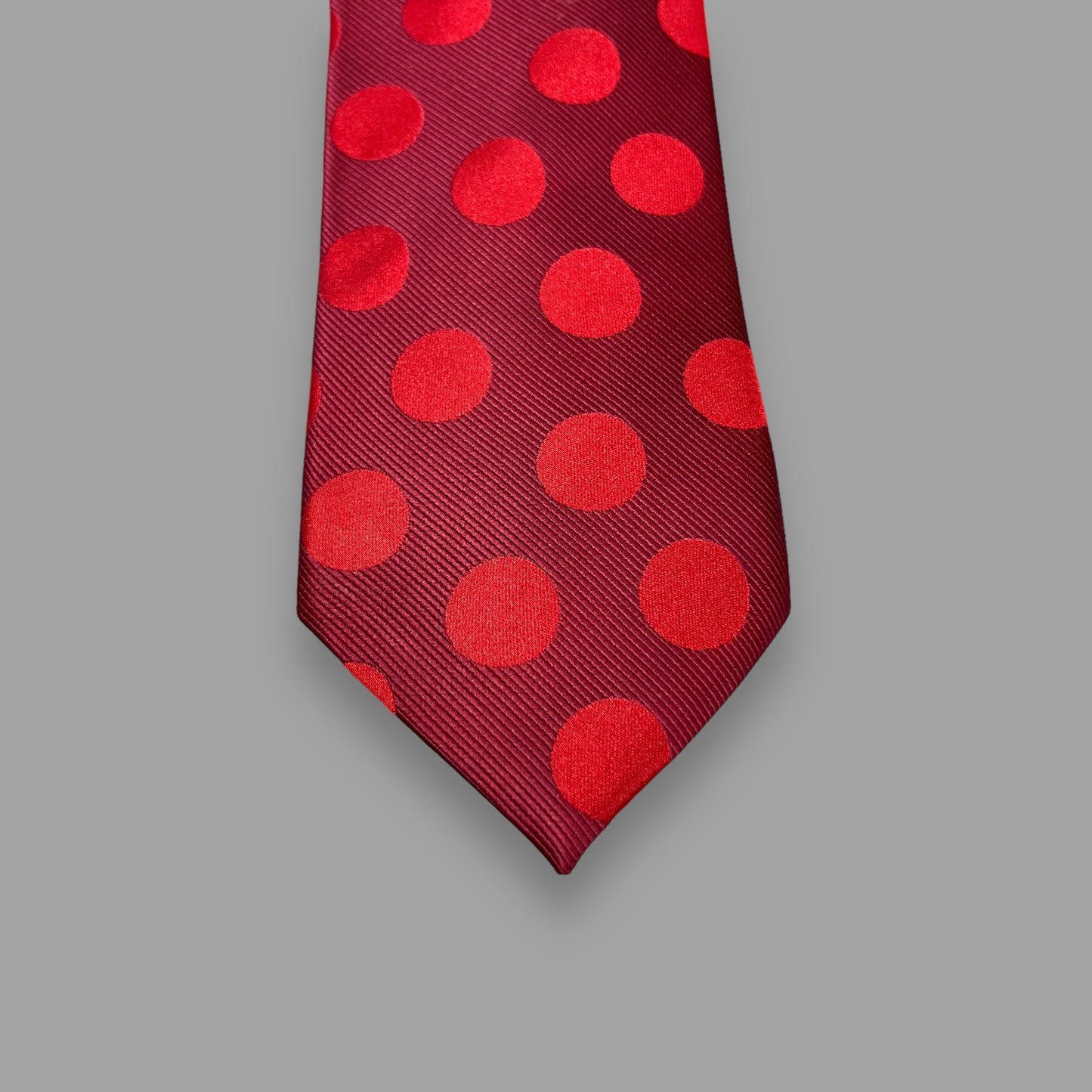 Red And Wine Polka Dot Tie