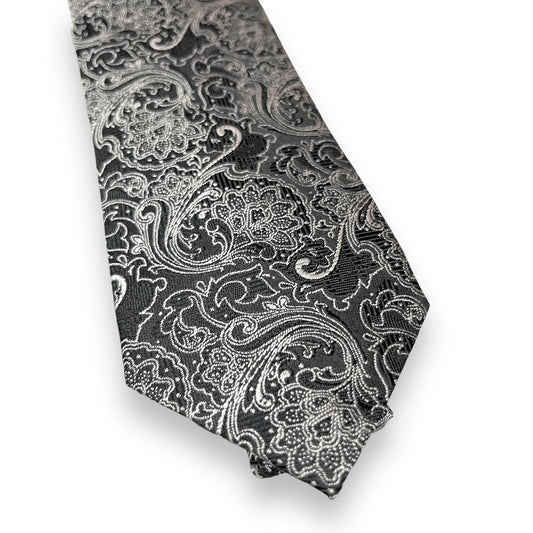 Black And White Paisley Tie